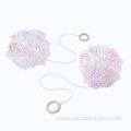 Candy-colored crinkle paper ball cat teaser toy